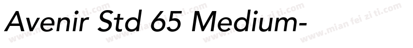 Avenir Std 65 Medium字体转换